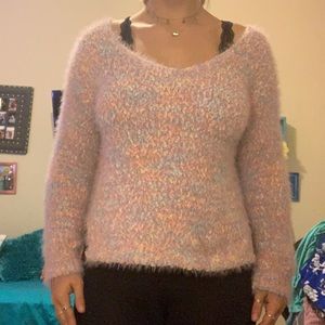 Fluffy Colorful Sweater